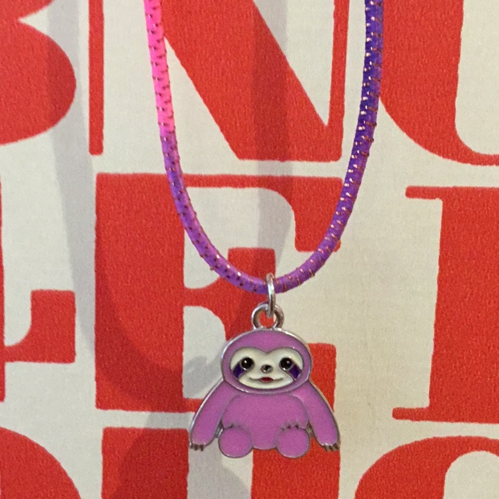 Top Trenz Sloth Necklace, NWT